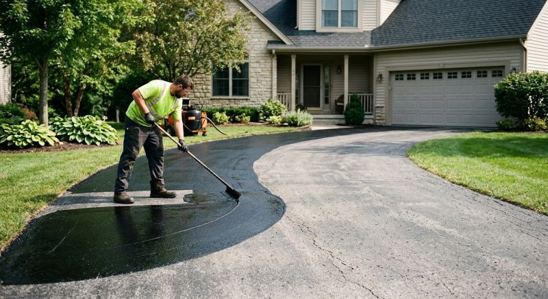 Hot Tar Driveway Sealing in Columbus, OH